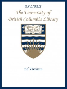 UBC Bookplate from Ed Freeman