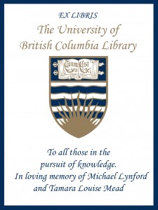 UBC Bookplate from Mike Mead