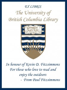 UBC Bookplate from Paul Fitzsimmons