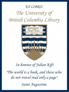 UBC Bookplate for Julian Kift
