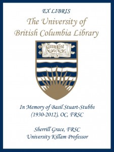 UBC Bookplate from Sherrill Grace
