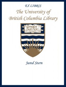 UBC Bookplate for Jared Stern
