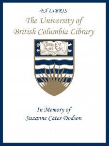UBC Bookplate from Nadine L. S. Baldwin