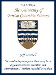 UBC Bookplate for Jeff Mitchell